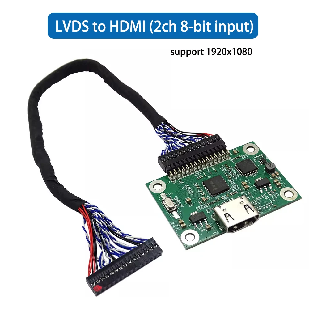 

LVDS to HDMI turn board 2ch 8-bit LVDS input support 1920x1080