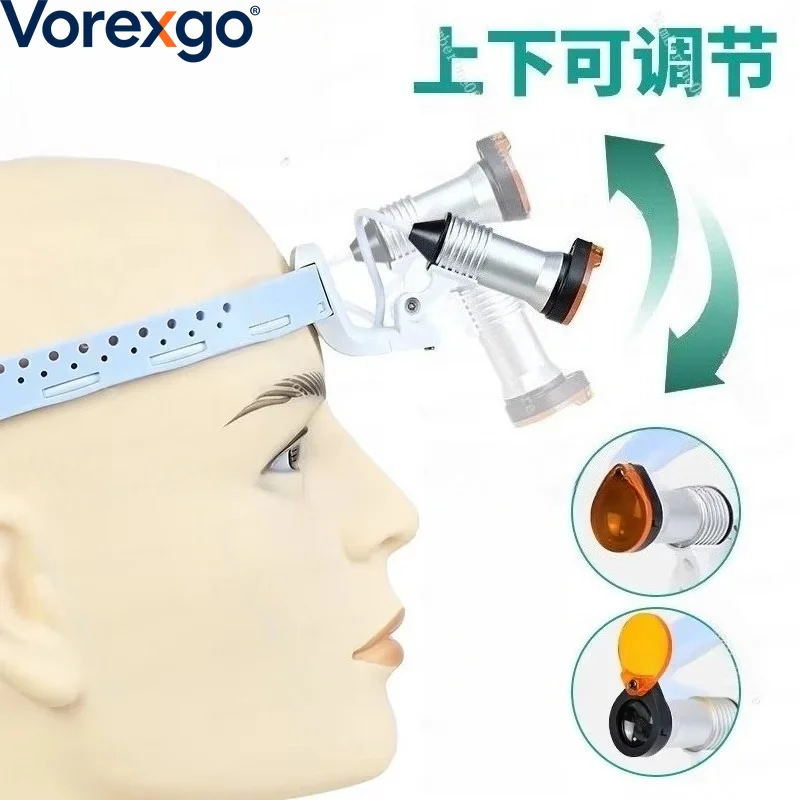 Dental Headband LED Headlight Ultra Bright Cordless Medical Surgical Lamp for ENT Plastic Surgery Ophthalmology Oral Care