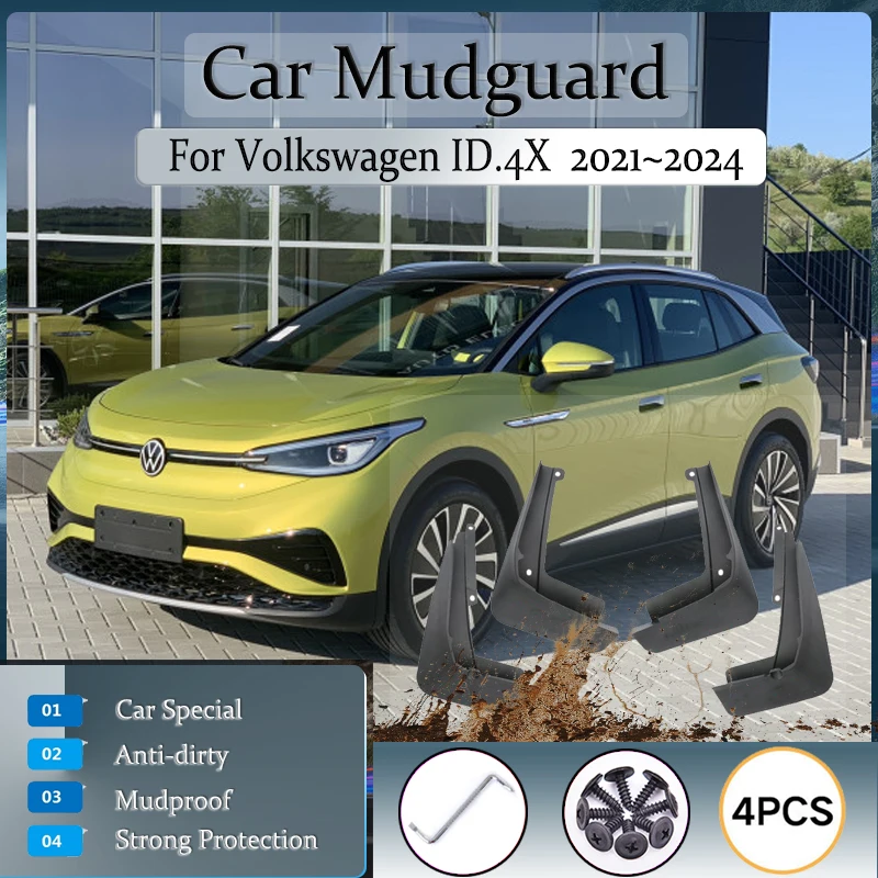 

Car Mudguards For Volkswagen ID.4X VW ID4X 2021~2024 Anti-splash Fender Splash Mud Guard Front Rear Mudflas Set Auto Accessories