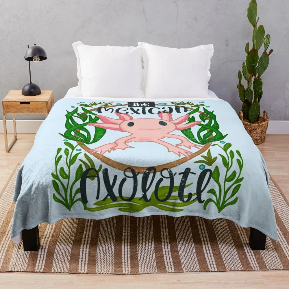 

The Mexican Axolotl Throw Blanket Soft Luxury Blankets