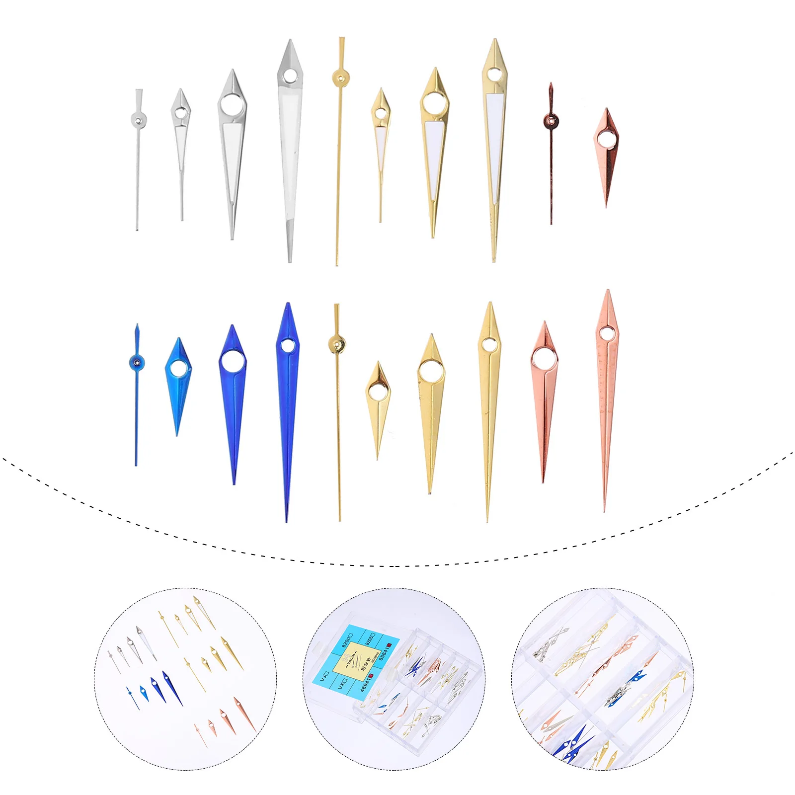 

Hour and Minute Hand Set Watch Pointers Portable Hands Replaceable Plastic Second Needles Excellent Texture