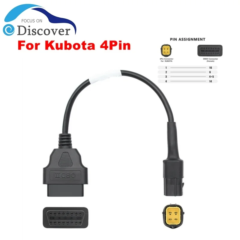 

Новый 4-контактный диагностический кабель для Kubota Takeuchi Diagmaster, адаптер для передачи данных, строительный сельскохозяйственный диагностический инструмент, считыватель кодов