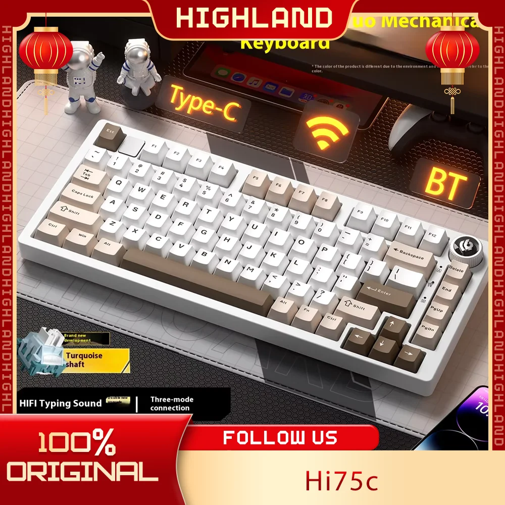 

LEOBOG Hi75C Pro игровая клавиатура RGB механическая клавиатура прокладка аксессуары горячая замена ПК геймер алюминиевый сплав пользовательские клавиатуры