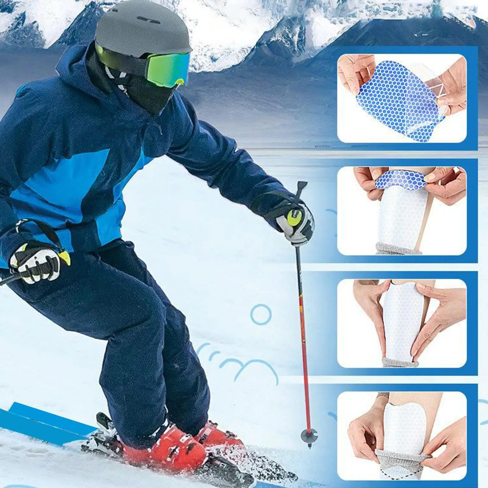 

Защитные накладки на голени для катания на лыжах, многоразовые, эргономичные, для спорта, велоспорта, сноубординга, лыжного спорта, футбола, бега, хоккея