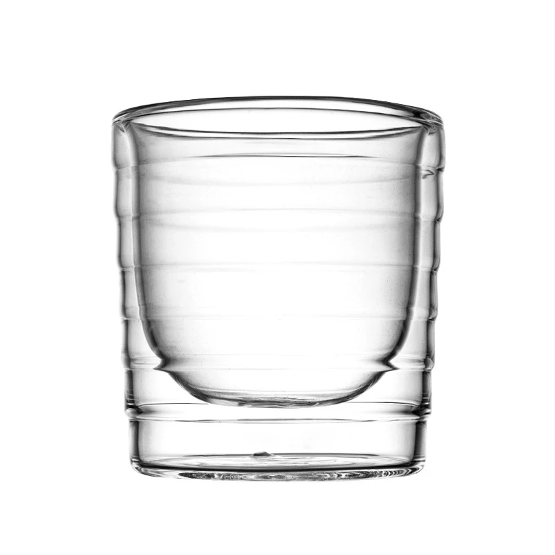 85/150/350ml Double Wall Coffee Cup Stackable Double Wall Insulated Clear Glass Cup Perfect for Espresso Machines and Beverages