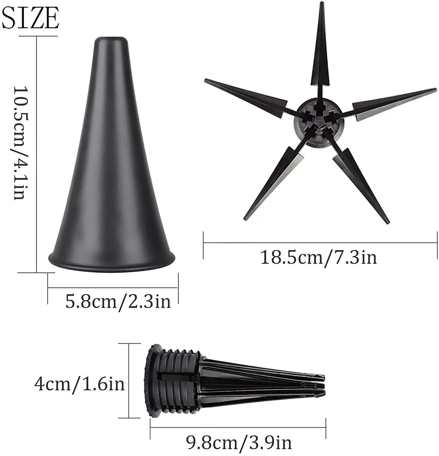 Miwayer Clarinet Stand Black Portable Holder Foldable Support Metal 5-Leg Stand Wind Instrument Accessory