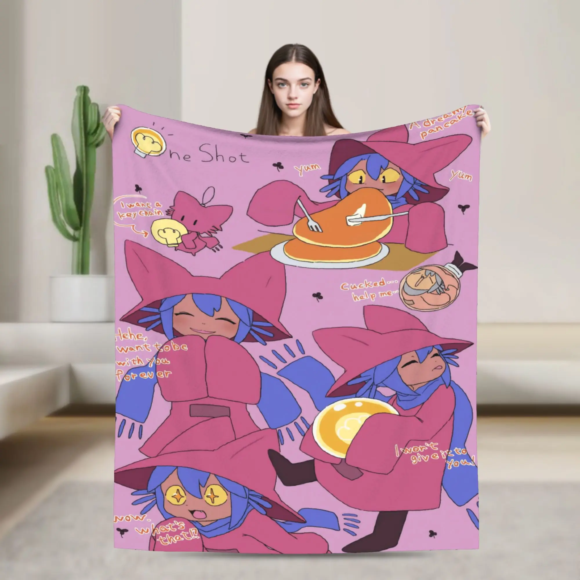 OneShots Niko Throw Blanket for Couch  Fuzzy Soft Plush Blanket 50x60 Inch Multiple Sizes Bedspread for All Seasons