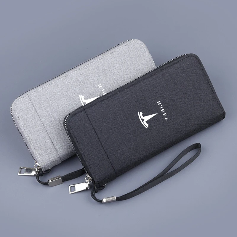 

Multifunctional Men's long Wallet Car Handbag Purse Money Bag Card Holder For Tesla Model 3 Model S X Model Y Roadster SpaceX