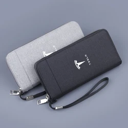 Multifunctional Men's long Wallet Car Handbag Purse Money Bag Card Holder For Tesla Model 3 Model S X Model Y Roadster SpaceX