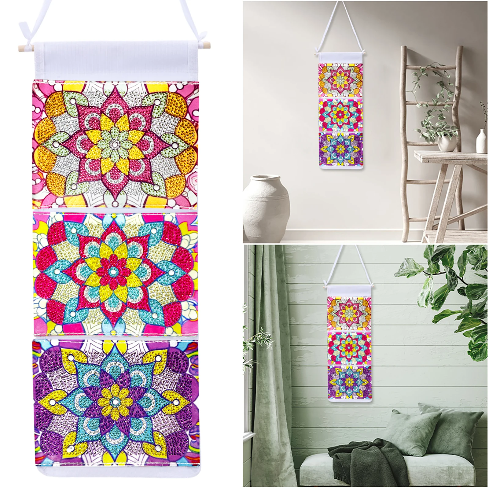 DIY Diamond Painting Quadro Mandala B Wall Door Hanging Storage Bag Case Childred Toys Home Organizers