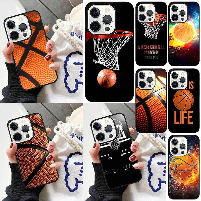 Basketball In Water And Fire phone Case Cover For iPhone 16 15 14 Plus X XR XS for apple 16 11 12 13 mini Pro Max coque