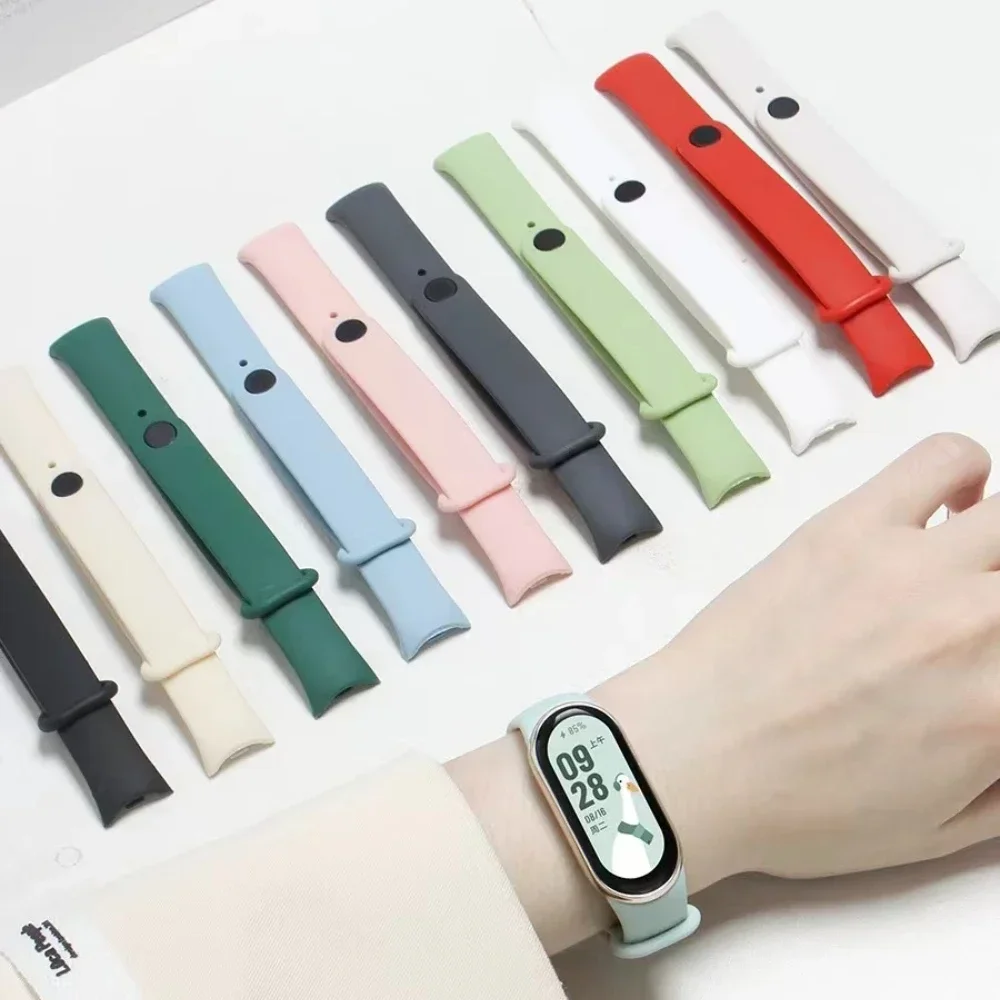 Silicone Strap for Xiaomi Mi Band 10 9 8 Replacement Bracelet for Xiaomi Mi Band 9 Sport Wriststrap Smart Watch Band Accessories