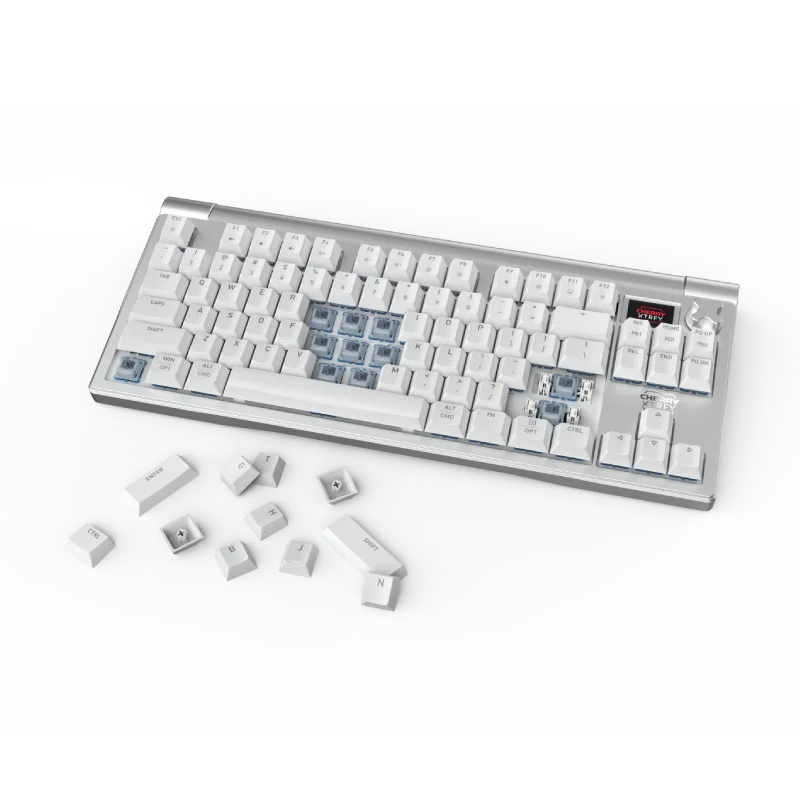 لوحة مفاتيح ميكانيكية لامتحان بلوتوث لاسلكية من تشيري MX8.3 أورورا 8K بقدرة 4600 مللي أمبير في الساعة وبطارية ذات سعة كبيرة هدية للأولاد