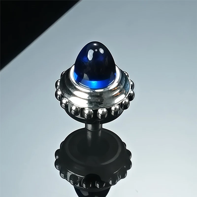 Sapphire Crown Steel Tube for Cartier Tank L/M/S Size Inlaid Spinel Corundum Head Silver Gold Rose Gold Watch Repair Parts
