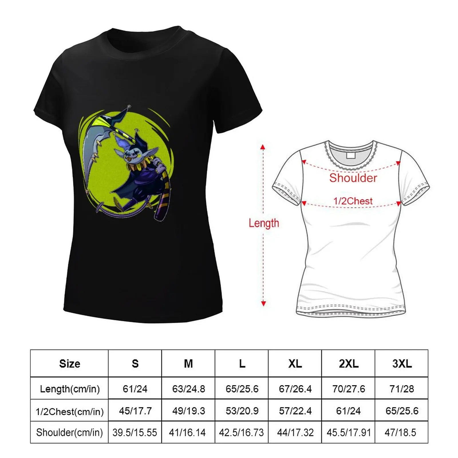 Deltarune-T-shirt autocollant Jevil pour femme, chemisier d'été, vêtements pour dames, médicaments