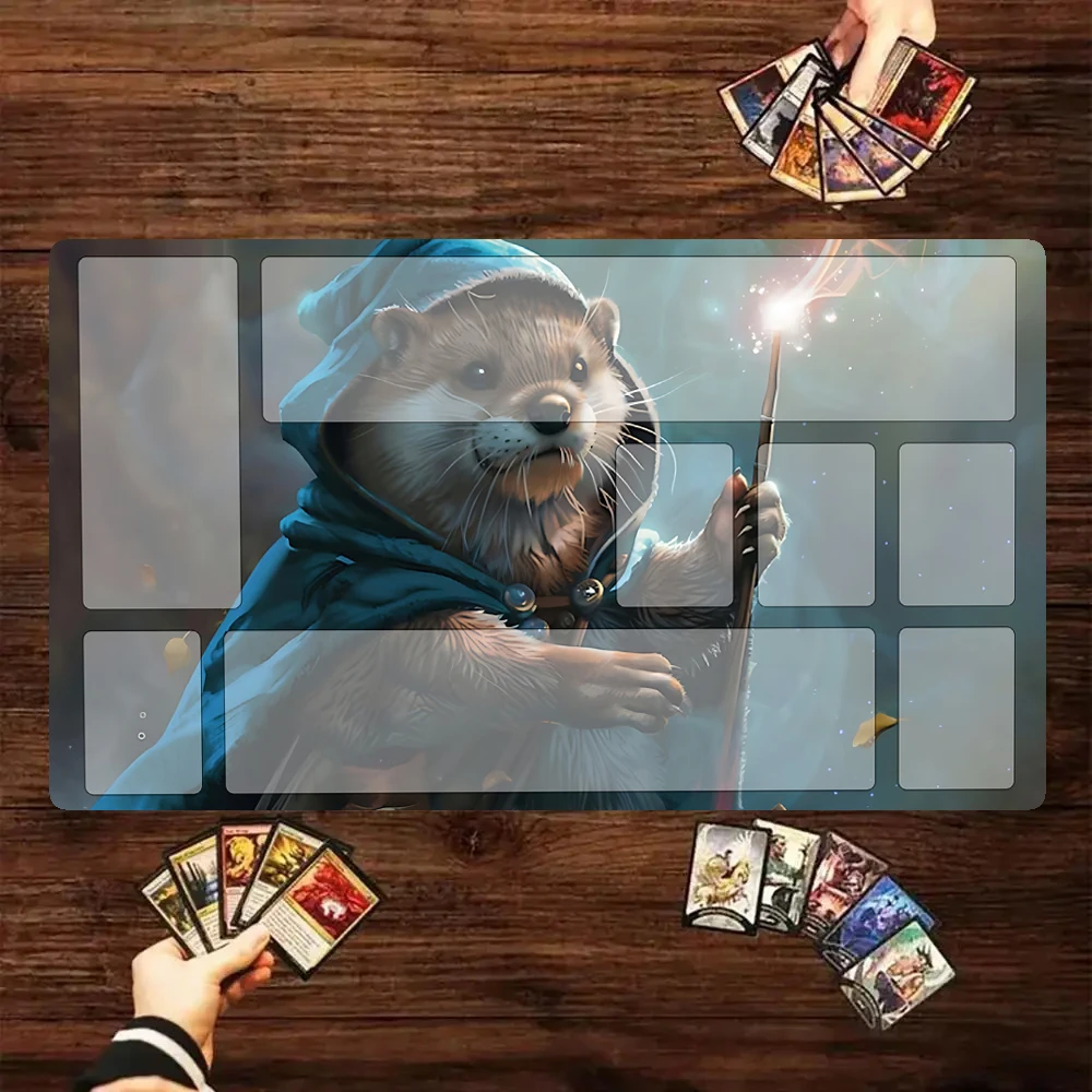 

Fantasy Frog Wizard Magic Card Playmat с зоной MTG игровой коврик сбора игровой коврик Настольный коврик Commander Battle playmat Magic Pad