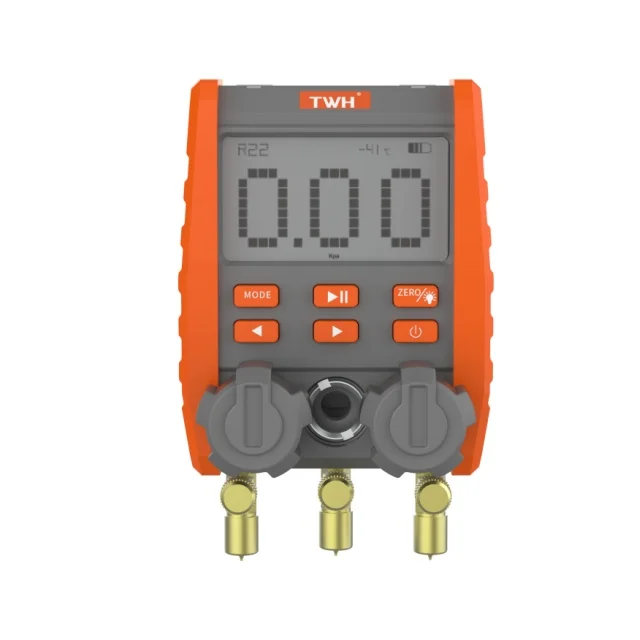 Digital Light Single Manifold Gauge Refrigerant R410A R134A R22 High Low Pressure Gauges Valves Air Conditioning Meter Valve TWH