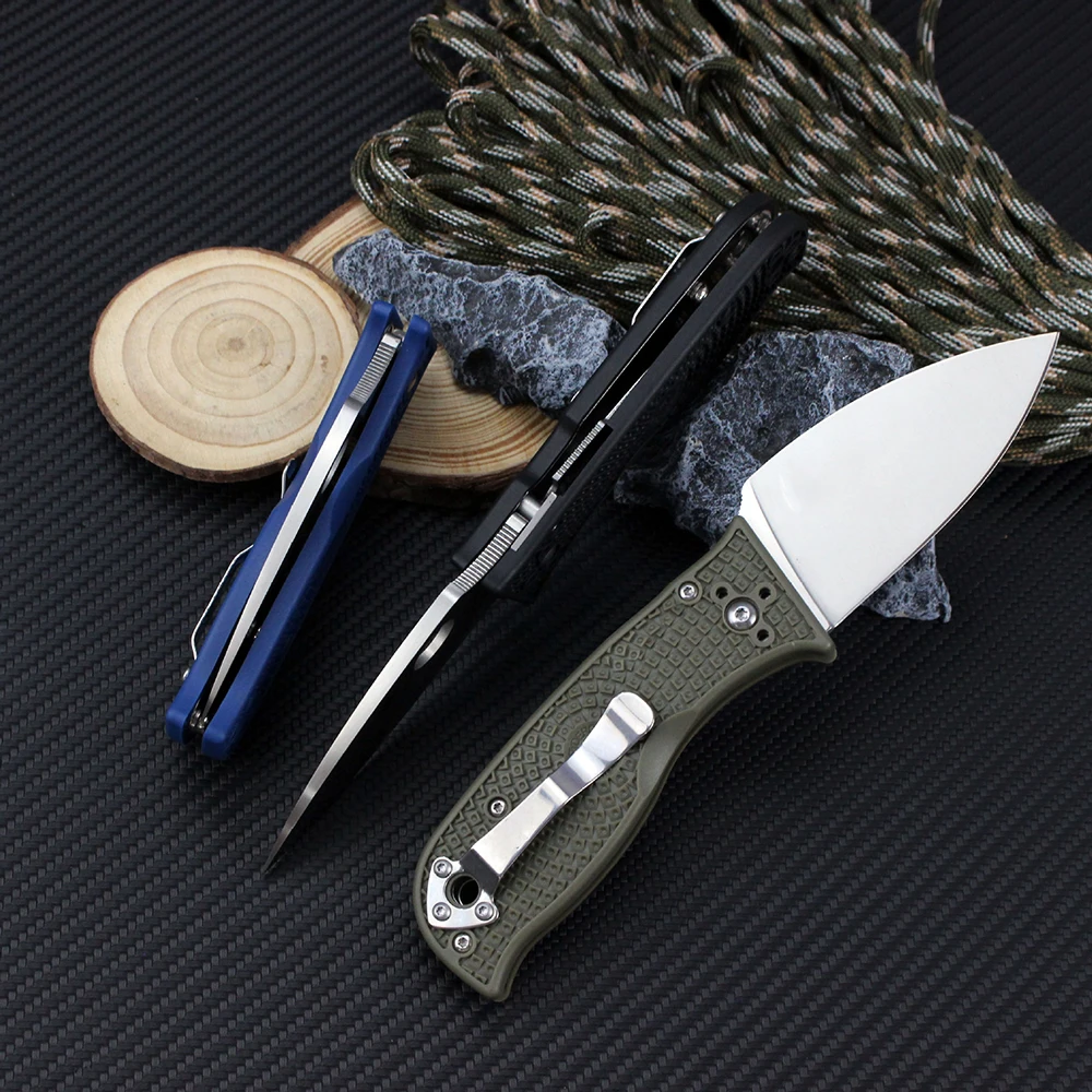 High Quality C69 Folding Pocket Knife Nylon Fiber Handle Hunting Outdoor Tactical Combat Knife Rescue EDC Tool