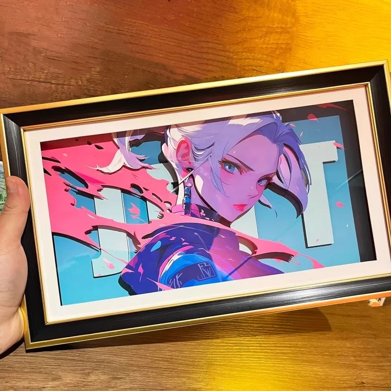 Valorant 3d Relief Wallpaper High-Transparency Acrylic Plate Game Anime Peripheral Hanging Ornamental Poster Acg Decoration