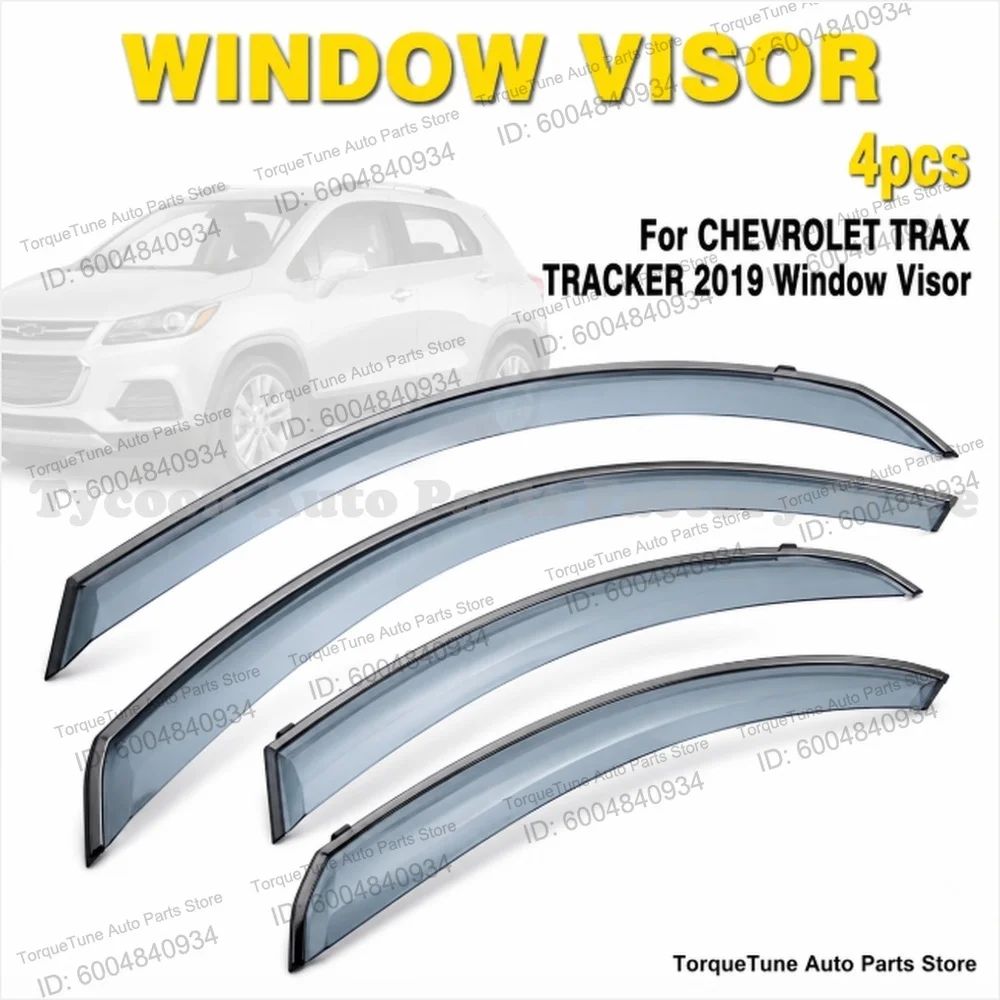 Premium Injection Direct Fit Easy Installation Window Visor Wind Deflector For CHEVROLET TRAX TRACKER 2019 Vent Visor