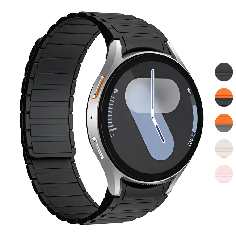 Magnetisches Schlaufenband für Samsung Galaxy Watch 7 6 5 4 40 44 5pro 45 mm Armband Silikonarmband für Galaxy Watch 4 6 Classic 42 46 mm
