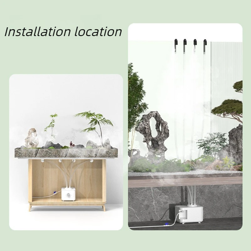 Automatic Humidifier Adjustable External Rainforest Terrariums Fogger Silent Aquatic  Nebulizer Garden Landscaping Foggers