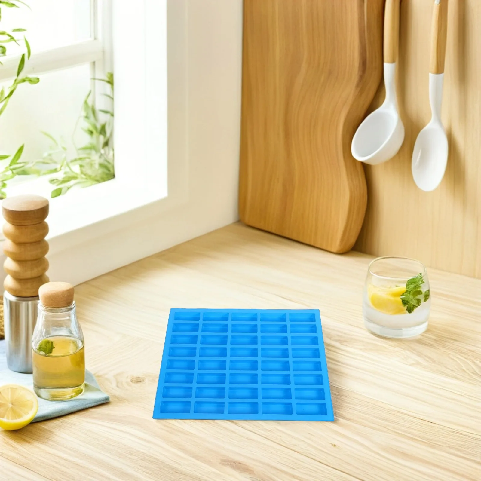 

2pcs Chocolate Cake Molds Sky Blue Silicone Baking Cookie Caramel Candy Tray Fruit Mini Rectangle Pastry Mold DIY Truffle