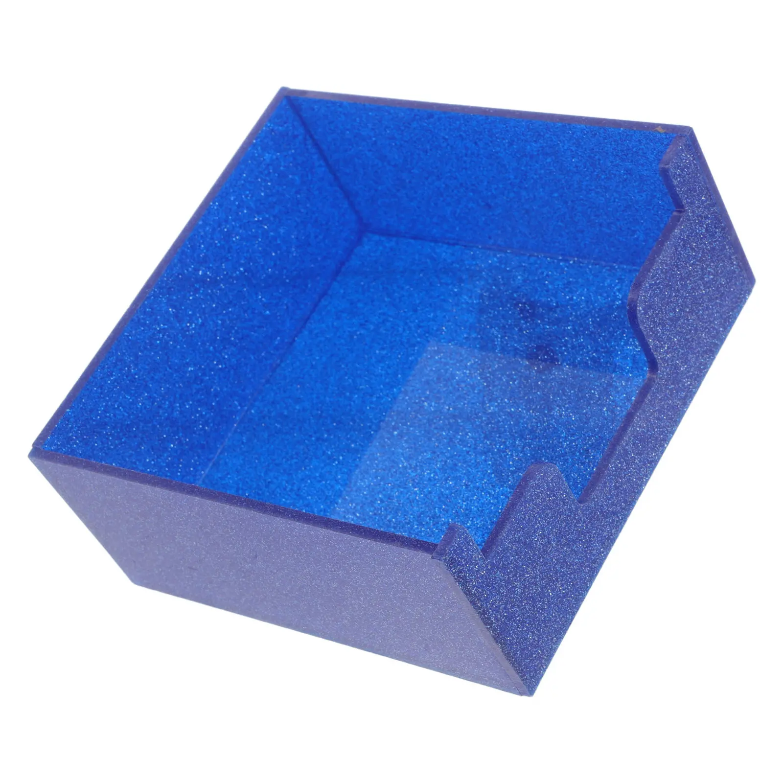 Glitter Desk Accessories Acrylic Note Pad Holder .9x3.9in Memo Dispenser Card Box Organizer for Office Desktop School