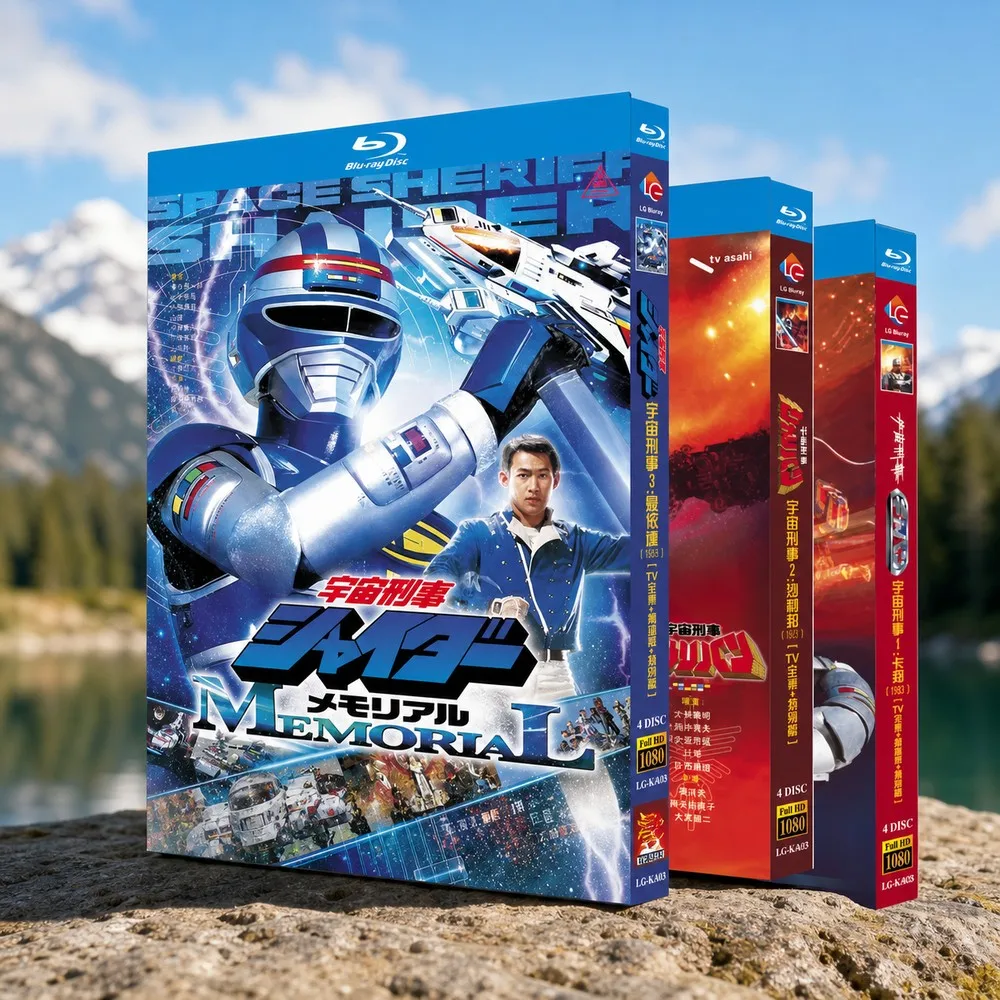 BD Blu-ray Discs Tokusatsu Series Space Sheriff Shaider Seasons 1-3 Complete TV Series Plus Theatrical Film and Special