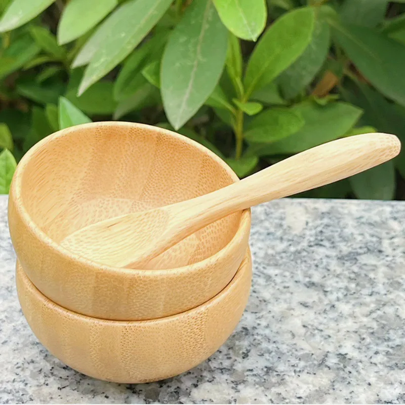 Facial Mask Kit Multi-Piece Set Bamboo Bowl For Women Lady DIY Facial Mask Kit  Face Mask Cosmetic Beauty Tool Skin Care