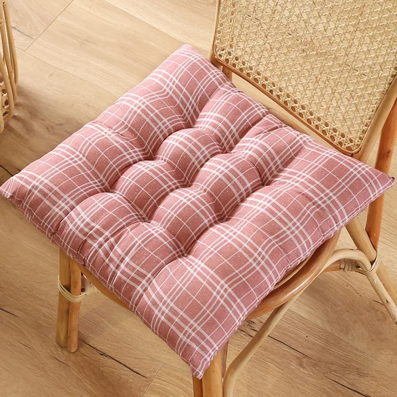 

Square Plaid Chair Soft Pad Thicker Seat Cushion For Dining Patio Home Office Indoor Outdoor Garden Sofa Buttock Cushion Cushion