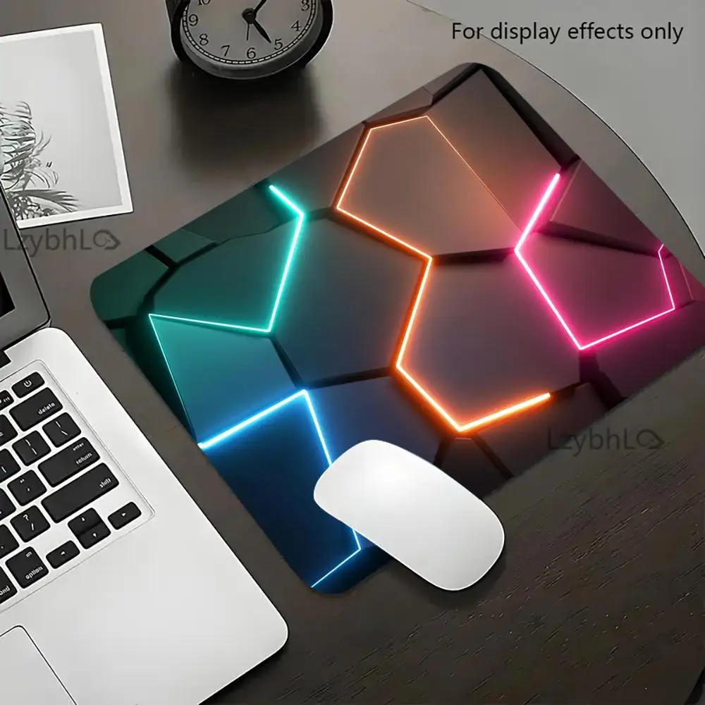 

3D Visual Geometric Pattern Mouse Pad Gamer Desk Mat Square Gaming Office Accessories Rug Mousepad Rubber Keyboard HD Table Mats