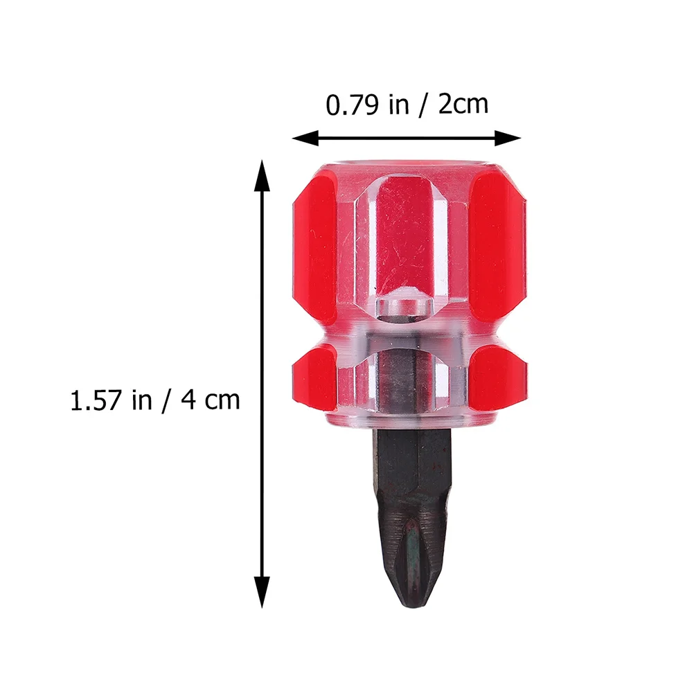 12pcs Mini Screwdriver Set Chrome-Vanadium Steel Ultra-Short Handle For Narrow Space Repair Sewing Machine Tool Portable Slotted