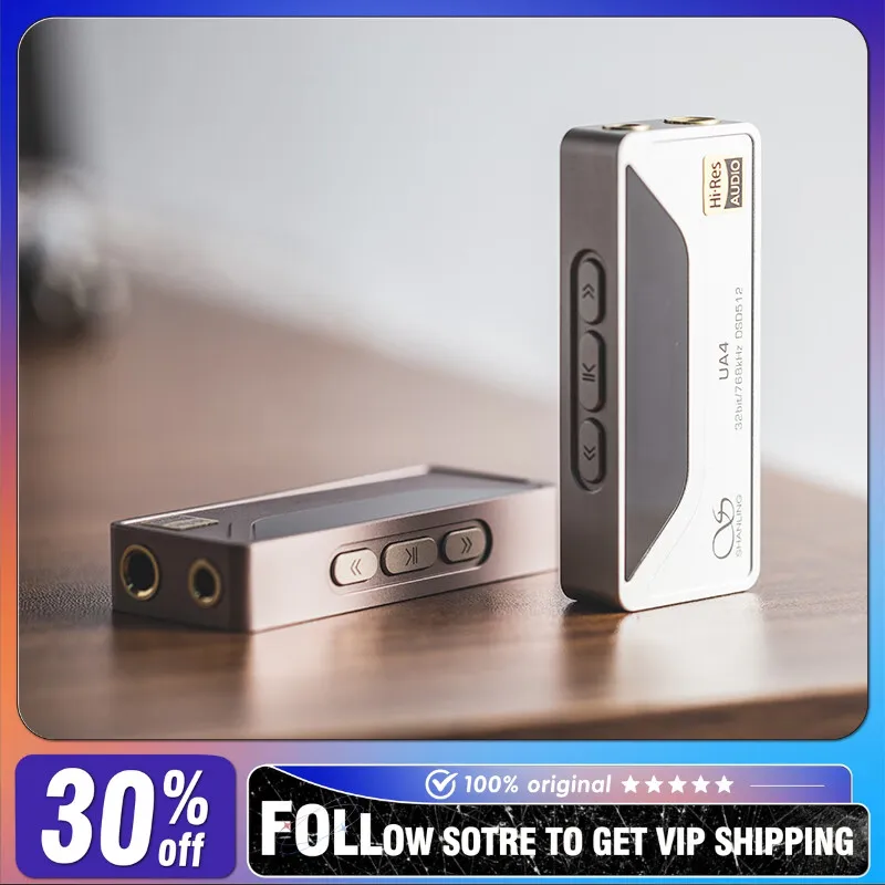 

Shanling UA4 Portable Headphone Amplifier HIFI ES9069Q DAC 768kHz/32bit DSD512 Dual TR6863 Chip 3.5mm 4.4mm Custom Decoder