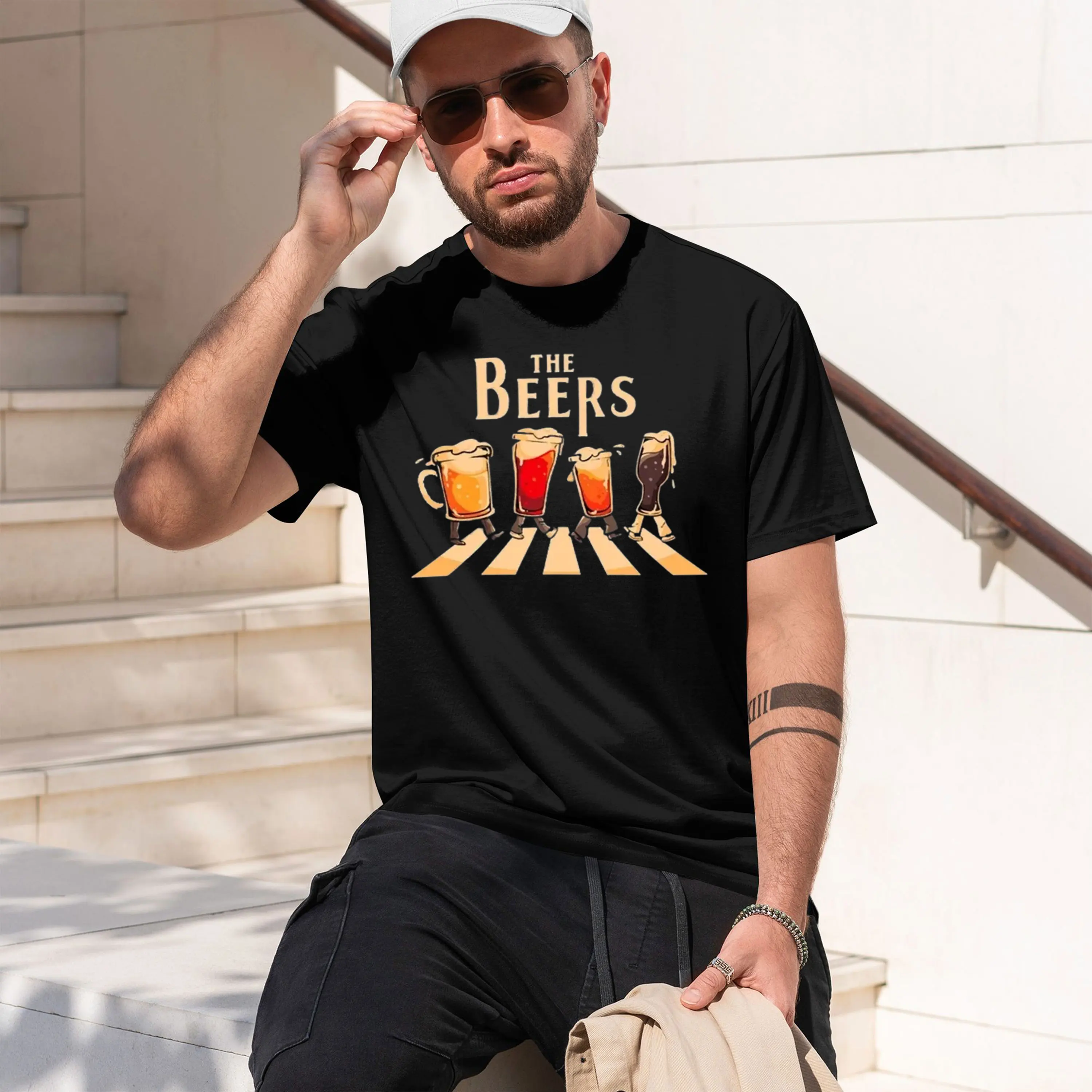 Streetwear Brand Tees - The Beers Printing Men T Shirts