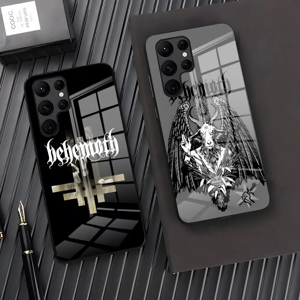 Чехол для телефона Band Behemoth для Samsung S26 S25 Plus S20 S20 Plus S22 Ultra S23 FE S21 Plus S21 Ultra, стеклянный чехол