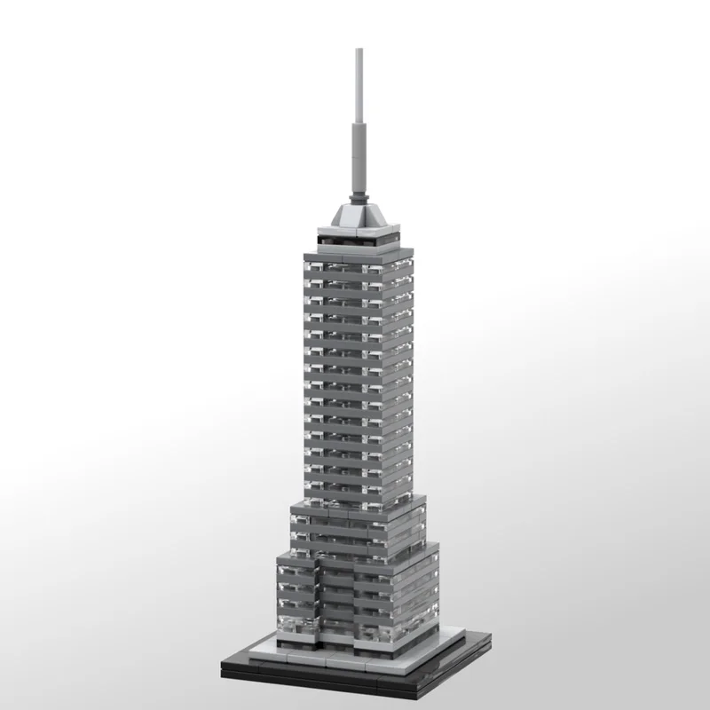 مخصص MOC اللبنات لعبة ناطحة السحاب سلسلة أمريكا اللاتينية برج 1:800 مقياس نموذج 296 قطعة لعبة مجمعة الإبداعية عطلة gif