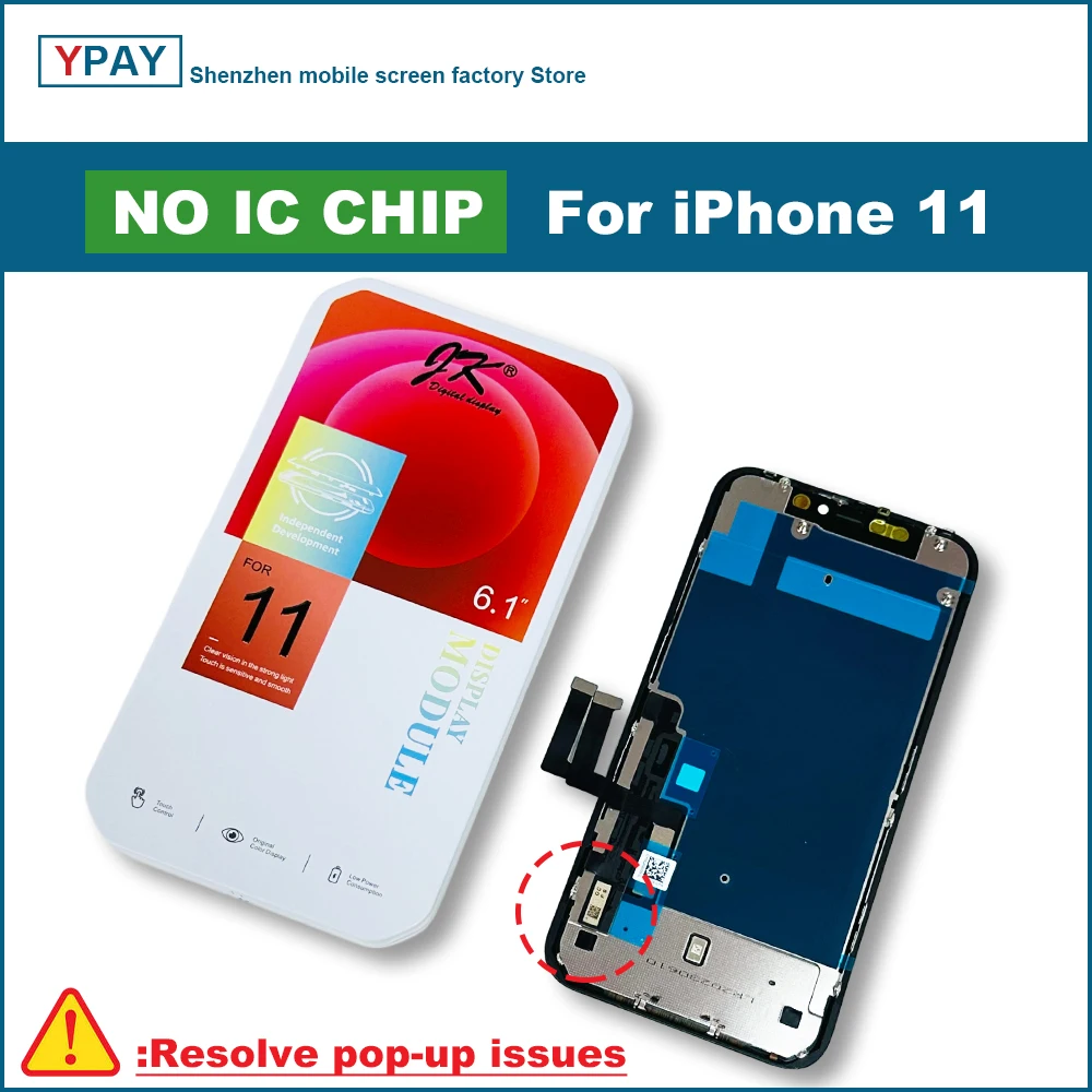 NO IC Chip JK Series For iPhone 11 LCD 11Pro12 12Pro LCD Display Touch Screen Digitizer Assembly No Dead Pixel Replacement Parts