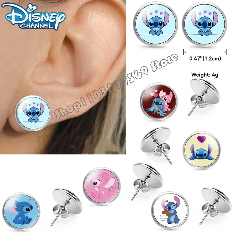 

Cute Disney Stitch Earrings Stich Ear Pendants Cartoon Metal Earring Delicate Fashion Jewelry Accessories Woman Girl Gift