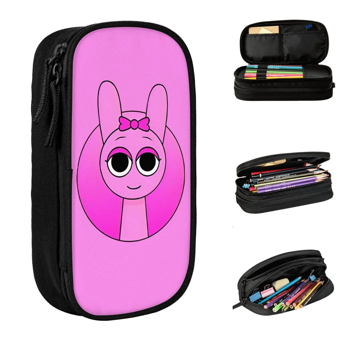 

Sprunki Incredibox Pinki пенал забавный мультфильм аниме игры сумки для ручек для девочек и мальчиков большое хранилище для студентов школьные косметические пеналы