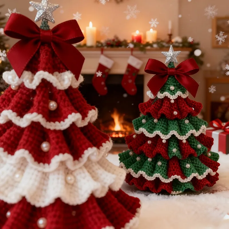 Christmas Crochet Kit For Beginners, Christmas Tree Knitting Kit, Fun Xmas Decoration, Christmas Gifts, Cute Christmas Ornaments