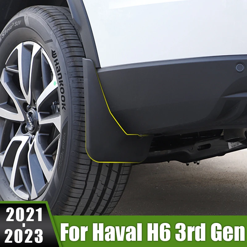 For Haval H6 3rd Gen 2021 2022 2023 GT DHT-PHEV Car Mud Flaps No Drill Mudguards Front Rear Fender Guards Splash Protector Case