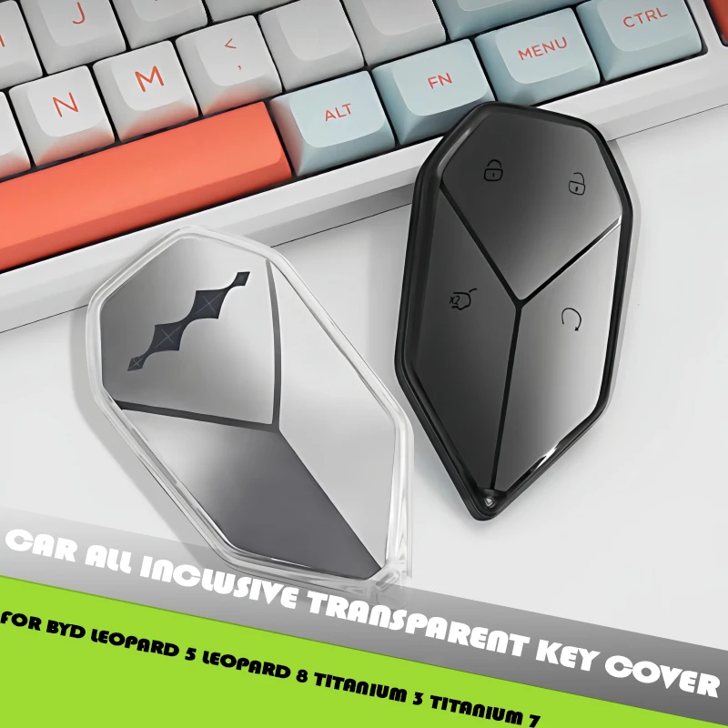 Car All Inclusive Transparent Key Protection Cover Fit for BYD Leopard 5 Leopard 8 Titanium 3 Titanium 7 Modified Upgrade Parts