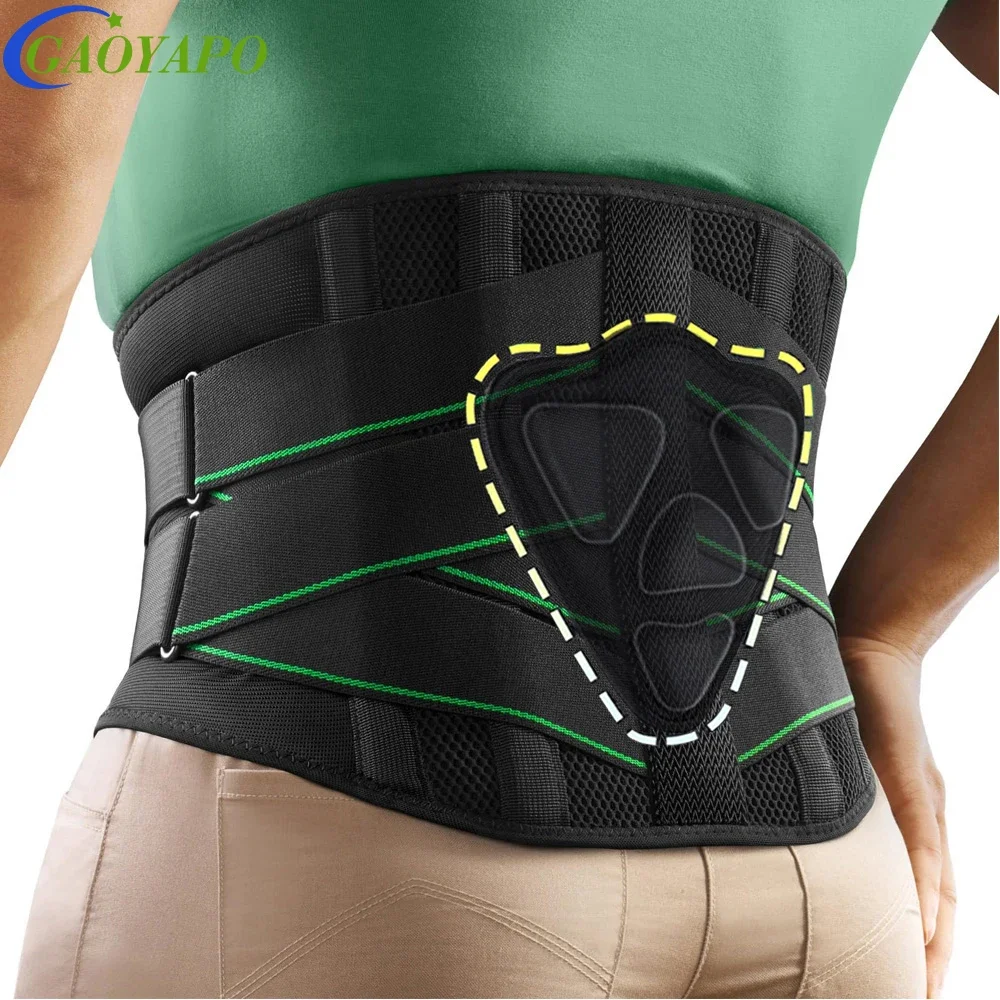 

1Pcs Back Brace for Men Lower Back Pain with 5 Stays,Herniated Disc,Breathable Back Support Belt for Women Work with Soft Pad