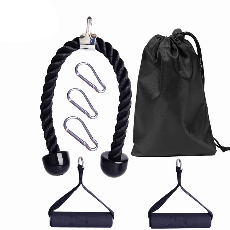 

7pcs/set Arm Rope Biceps Drawstring Down Training Triceps Exerciser Portable Durable Outdoor Fitness Sports Equipment Mini hoop