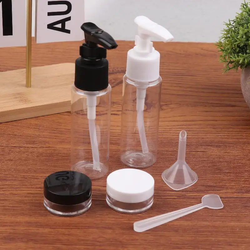 11pcs/Set Travel Bottle Set Refillable Bottle Soft PET Lotion Shampoo Container Squeeze Tube Empty Bottle