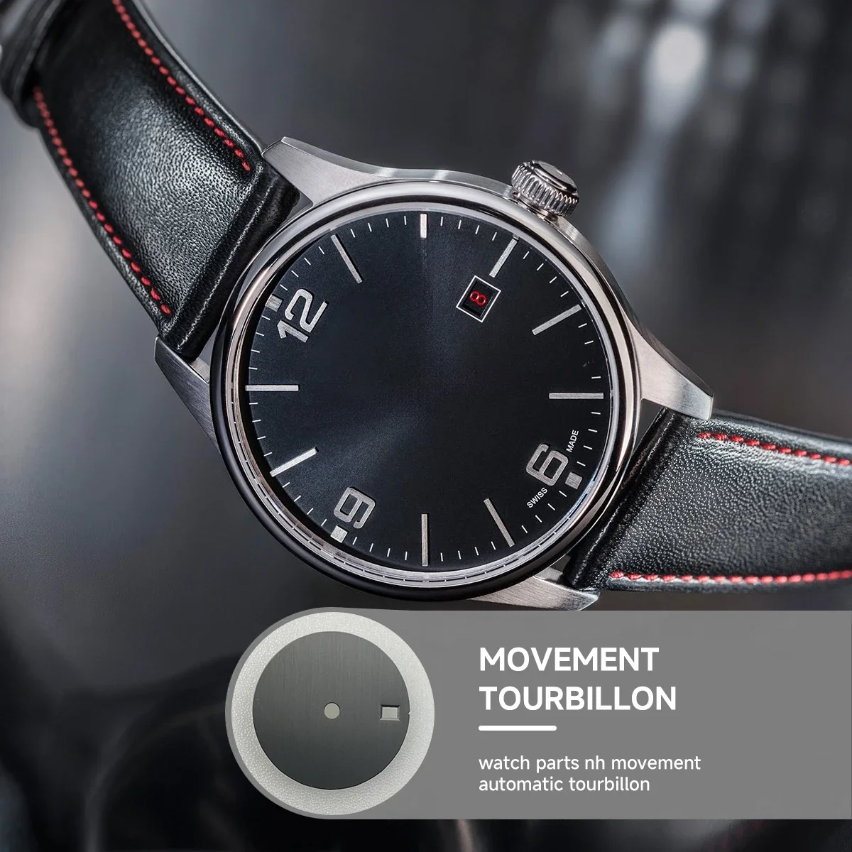 نسيج الرمل المستدير 28.5 مللي متر ساعة الطلب ساعة فارغة وجوه لحركة NH35/ NH36/ NH34 لتقوم بها بنفسك اكسسوارات لا شيء/واحد/تقويم مزدوج