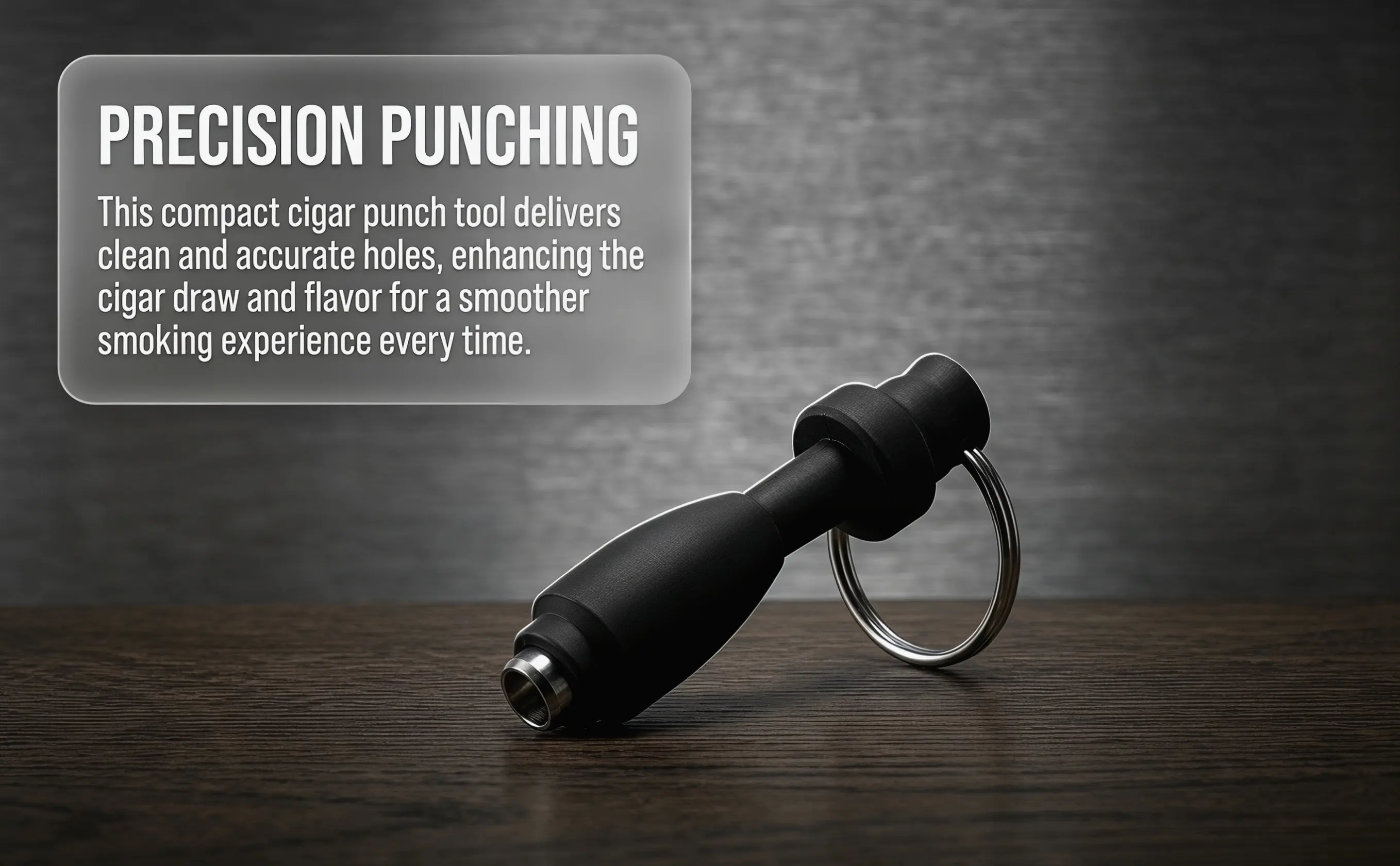 2 Pcs Cigar Punch Cutter Punching Tool Key Chain Hole Puncher Puch Tools with Opening