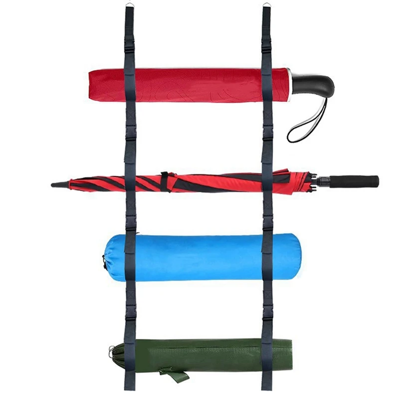 2Set Camping Chair Storage For Garage,Hanging Organizer Storage Rack Adjustable Garage Storage Strap Wall Mounted Holder