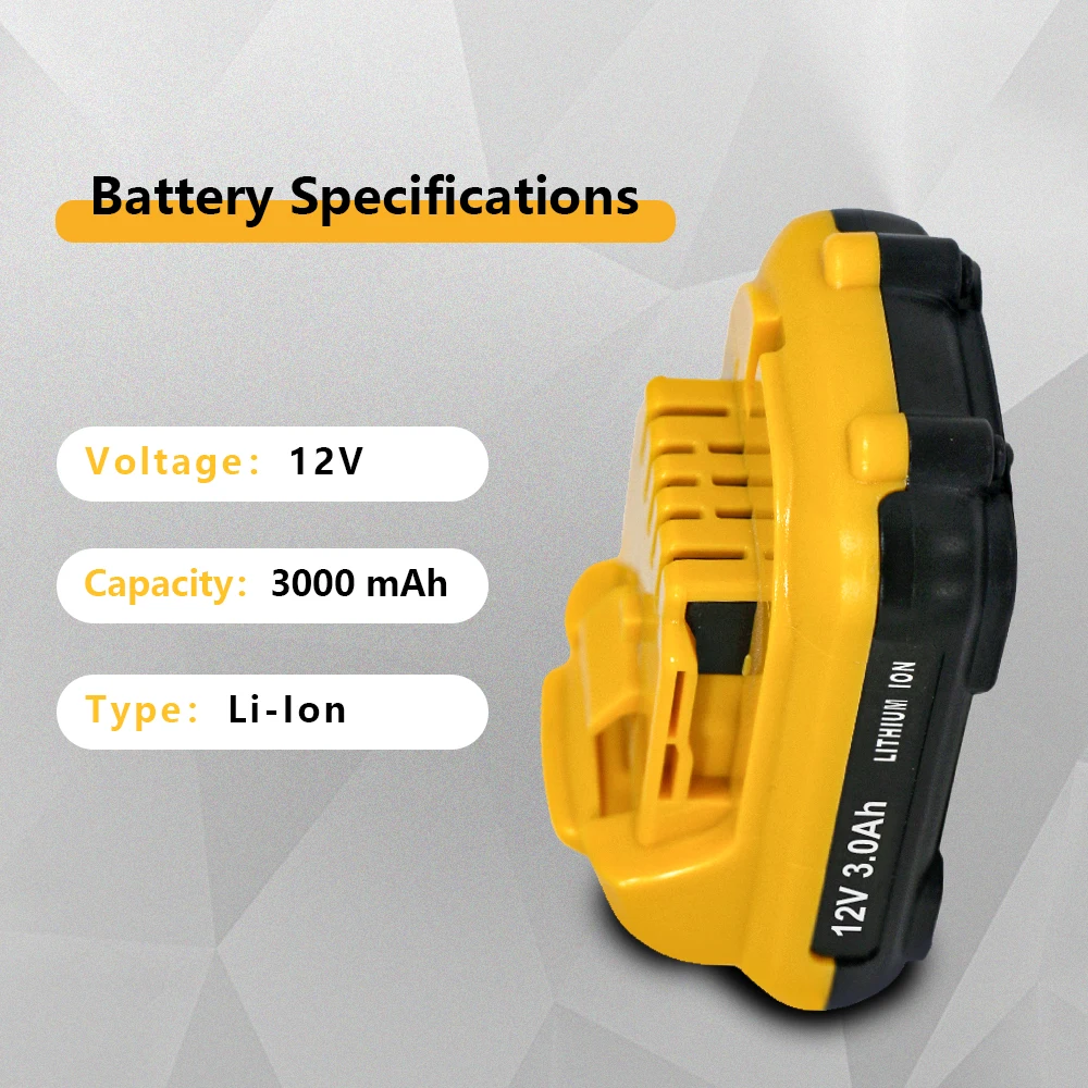 For Dewalt 12V 3Ah …